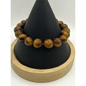 Tiger Eye Beaded Bracelet Crystal Healing Gemstone Stretch Boho